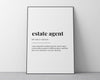 ESTATE AGENT DEFINITION PRINT - Happy You Prints