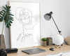 ROSE LINE DRAWING Print | Line Art | Minimalistic Prints | Flower Drawing | Rose | Wall Art | Home DÃ©cor - Happy You Prints