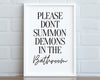 HALLOWEEN PRINTS | Dont Summon Demons | Halloween Decor | Halloween Sign | Wall Art | Witchcraft | Witch Decor | Home Decor - Happy You Prints