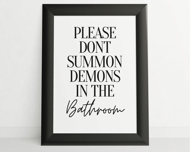 HALLOWEEN PRINTS | Dont Summon Demons | Halloween Decor | Halloween Sign | Wall Art | Witchcraft | Witch Decor | Home Decor - Happy You Prints