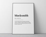 BLACKSMITH DEFINITION PRINT | Wall Art Print | Definition Print | Quote Print - Happy You Prints