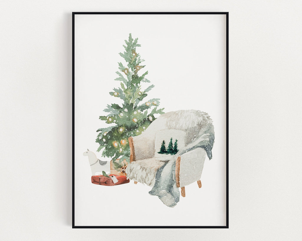 CHRISTMAS PRINT, Christmas Wall Art, Festive Print, Winter Décor, Xmas Décor, Christmas Decoration - Happy You Prints