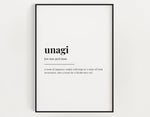 UNAGI DEFINITION PRINT | Wall Art Print | Unagi Print | Definition Print | Quote Print - Happy You Prints