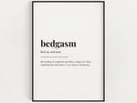 BEDGASM DEFINITION PRINT | Wall Art Print | Bedgasm Print | Definition Print | Quote Print - Happy You Prints