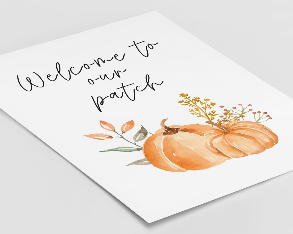 Welcome To Our Patch Print | Pumpkin Décor | Autumnal Prints | Seasonal Prints |Seasonal Décor | Autumn Décor | Fall Prints | Pumpkin Prints - Happy You Prints