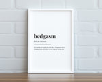 BEDGASM DEFINITION PRINT | Wall Art Print | Bedgasm Print | Definition Print | Quote Print - Happy You Prints