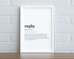 RUGBY DEFINITION PRINT - Happy You Prints