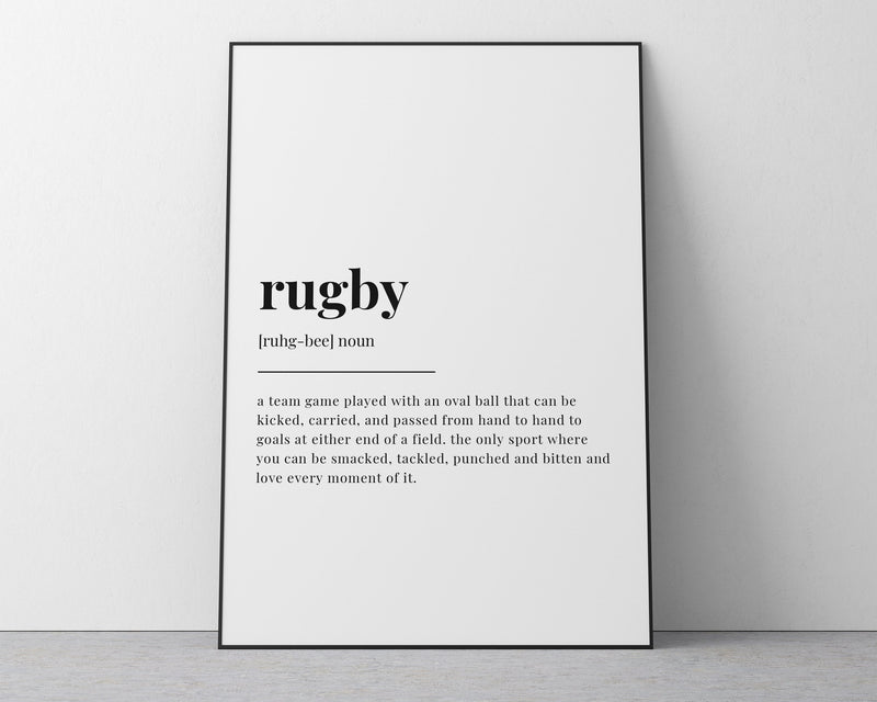 RUGBY DEFINITION PRINT - Happy You Prints