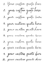Custom Quote print | Personalised Quote | Your Message Here | Custom Print | Yours Song Lyrics here | Botanical Message Print - Happy You Prints