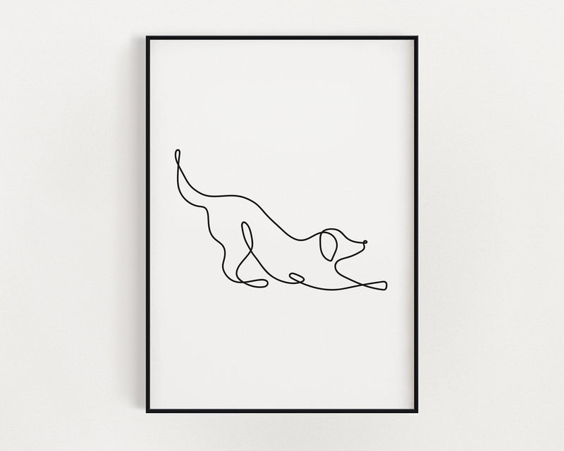 DOG LINE DRAWING PRINT - Happy You Prints