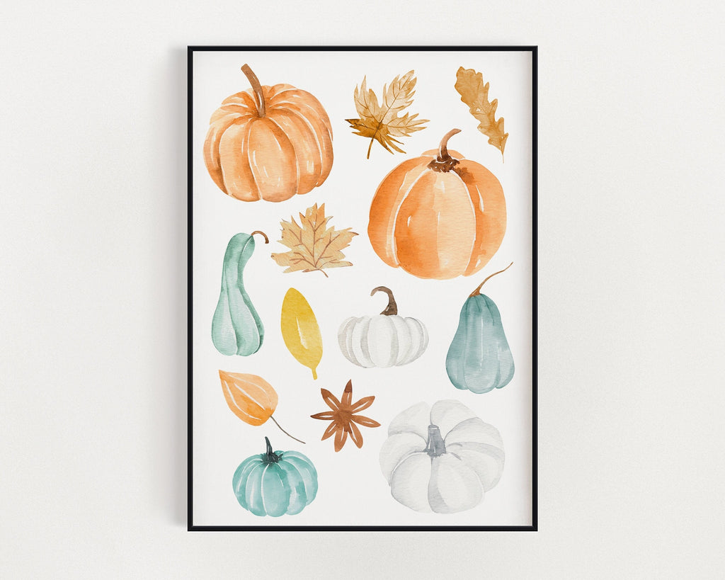 AUTUMN PRINT | Wall Decor | Autumnal Prints | Seasonal Prints | Seasonal Decor | Autumn Decor | Fall Prints | Pumpkin Prints - Happy You Prints