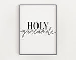 KITCHEN PRINTS | Holy Guacamole | Kitchen Wall DÃ©cor | Kitchen Wall Art  | Funny Kitchen Art | Kitchen Poster - Happy You Prints