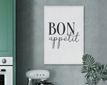 KITCHEN PRINTS | Bon Appetit | Kitchen Wall Décor | Kitchen Wall Art  | Funny Kitchen Art | Kitchen Poster - Happy You Prints