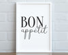 KITCHEN PRINTS | Bon Appetit | Kitchen Wall DÃ©cor | Kitchen Wall Art  | Funny Kitchen Art | Kitchen Poster - Happy You Prints