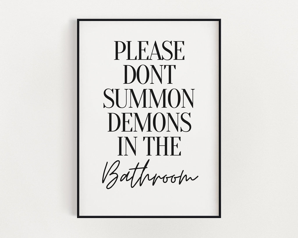 HALLOWEEN PRINTS | Dont Summon Demons | Halloween Decor | Halloween Sign | Wall Art | Witchcraft | Witch Decor | Home Decor - Happy You Prints