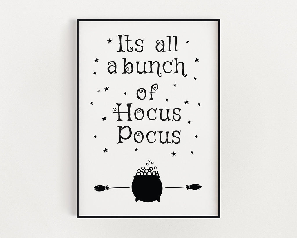 HALLOWEEN PRINTS | Hocus Pocus | Halloween DÃ©cor | Halloween Sign | Wall Art | Witchcraft | Witch Decor | Home Decor - Happy You Prints