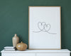 HEART LINE DRAWING PRINT - Happy You Prints