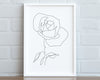 ROSE LINE DRAWING Print | Line Art | Minimalistic Prints | Flower Drawing | Rose | Wall Art | Home Décor - Happy You Prints