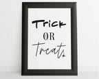 HALLOWEEN PRINTS | Trick or Treat | Halloween Decor | Halloween Sign | Wall Art | Witchcraft | Witch Decor | Home Decor - Happy You Prints