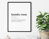 LAUNDRY ROOM DEFINITION Print | Wall Art Print | Laundry Print | Definition Print | Quote Print - Happy You Prints