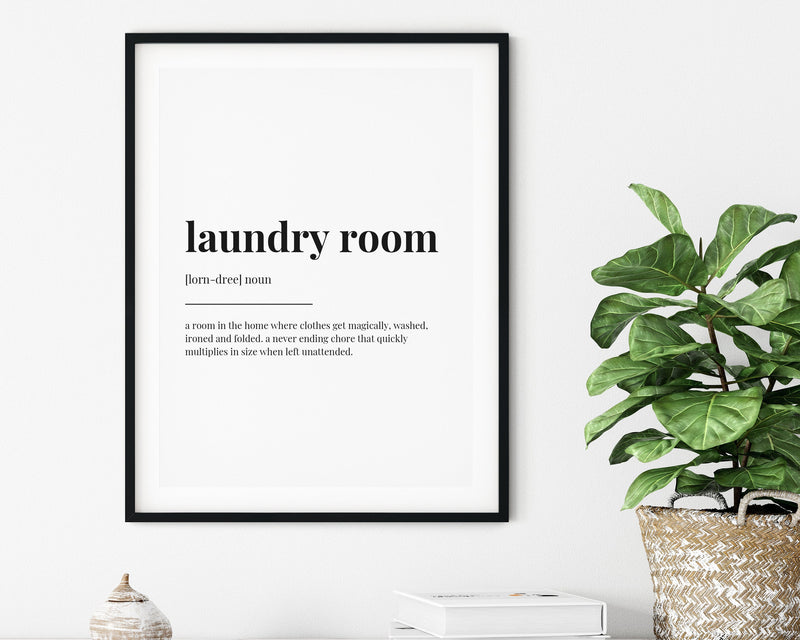 LAUNDRY ROOM DEFINITION Print | Wall Art Print | Laundry Print | Definition Print | Quote Print - Happy You Prints