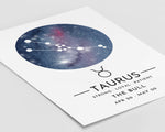 ZODIAC SIGN PRINT, Constellation Art Print, Taurus Print, Horoscope Print, Star Sign Print, Home Decor - Happy You Prints