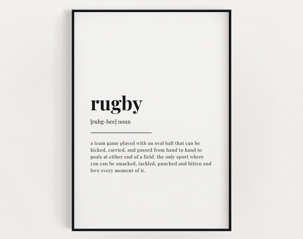 RUGBY DEFINITION PRINT - Happy You Prints