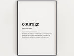 COURAGE DEFINITION PRINT - Happy You Prints