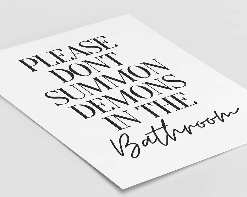 HALLOWEEN PRINTS | Dont Summon Demons | Halloween Decor | Halloween Sign | Wall Art | Witchcraft | Witch Decor | Home Decor - Happy You Prints