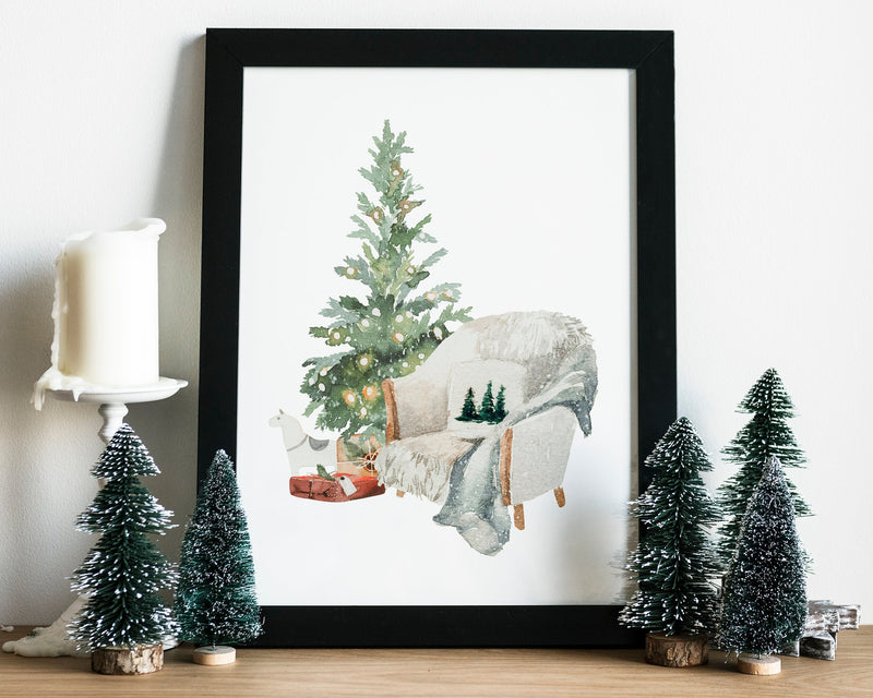 CHRISTMAS PRINT, Christmas Wall Art, Festive Print, Winter DÃ©cor, Xmas DÃ©cor, Christmas Decoration - Happy You Prints