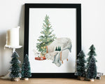 CHRISTMAS PRINT, Christmas Chair, Christmas Wall Art, Festive Print, Winter Decor, Xmas Decor, Christmas Decoration