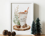 CHRISTMAS PRINT, Christmas Wall Art, Warm And Cosy, Festive Print, Winter Decor, Xmas Decor, Christmas Decoration - Happy You Prints