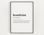 BEAUTICIAN DEFINITION PRINT | Wall Art Print | Beautician Print | Definition Print | Quote Print - Happy You Prints