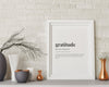 GRATITUDE DEFINITION PRINT - Happy You Prints