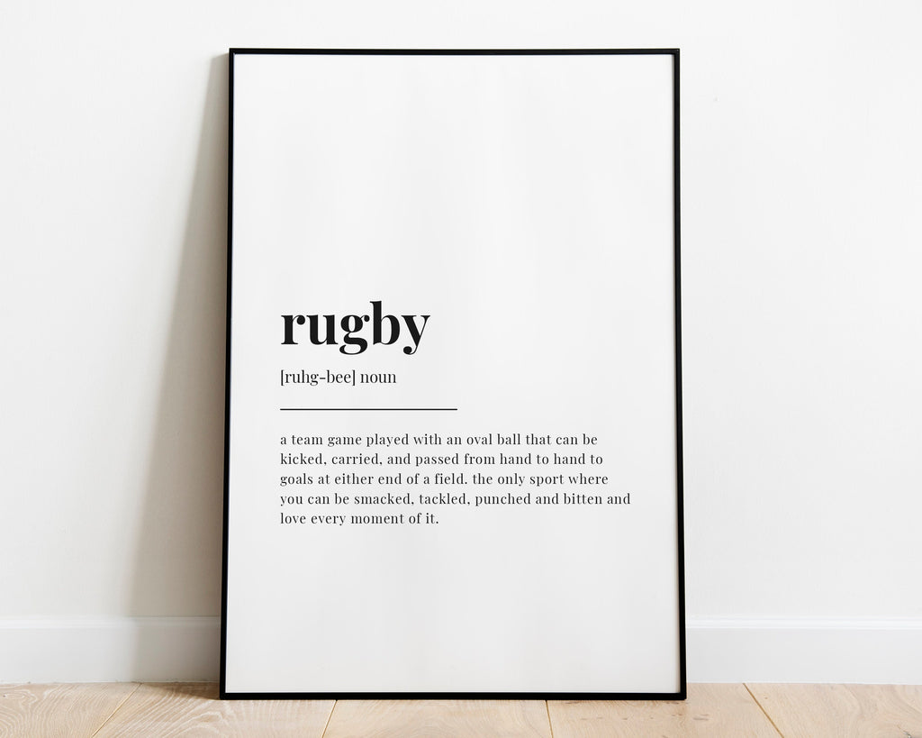 RUGBY DEFINITION PRINT - Happy You Prints