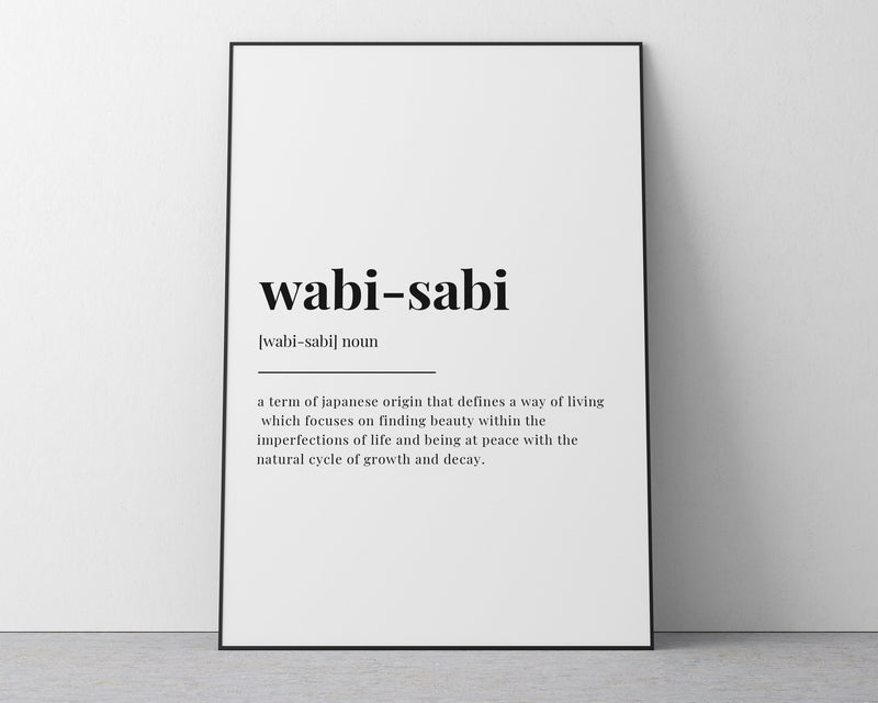 WABI SABI DEFINITION Print | Wall Art Print | Wabi Sabi Print | Definition Print | Quote Print - Happy You Prints