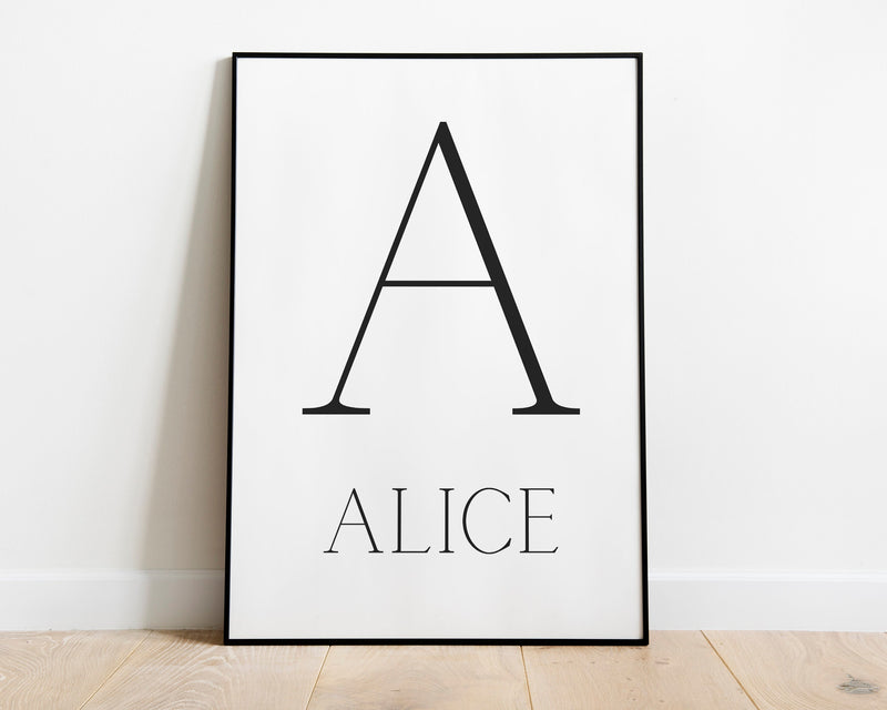 Personalised Initials Print | Custom Initials Print | Personalised Quote | Initials Wall Art | Home Decor - Happy You Prints