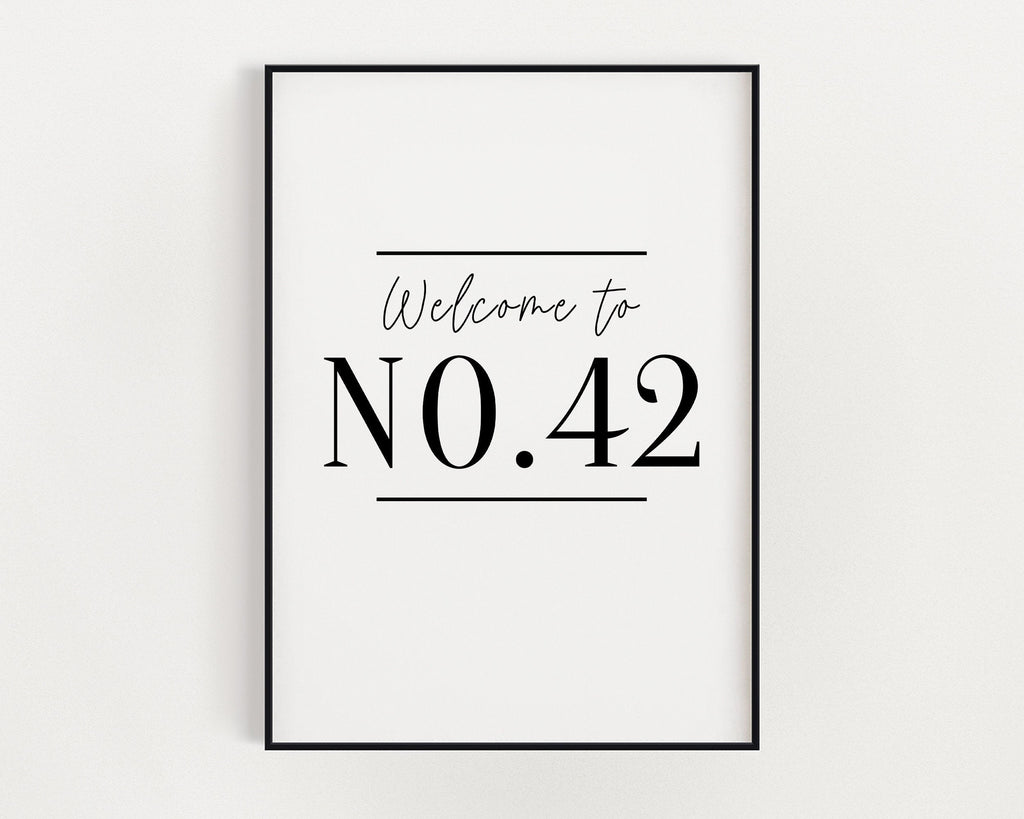 Personalised House Number Print | New Home Gift | Wall Decor | Wal Art Print - Happy You Prints