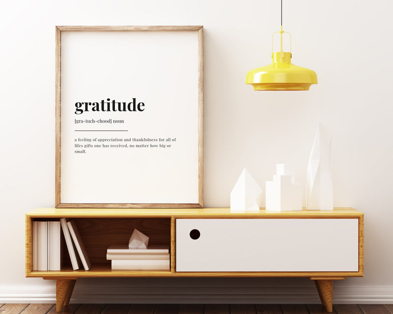 GRATITUDE DEFINITION PRINT - Happy You Prints