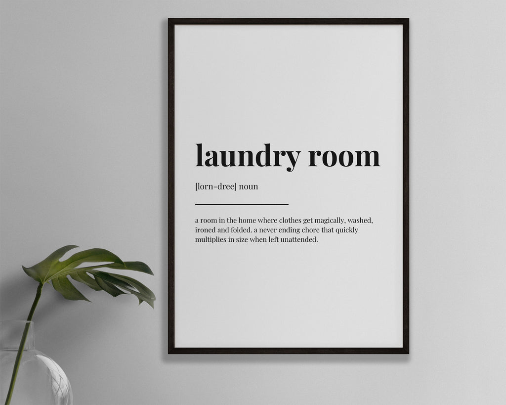 LAUNDRY ROOM DEFINITION Print | Wall Art Print | Laundry Print | Definition Print | Quote Print - Happy You Prints