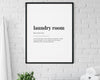 LAUNDRY ROOM DEFINITION Print | Wall Art Print | Laundry Print | Definition Print | Quote Print - Happy You Prints