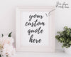 Custom Quote print | Personalised Quote | Your Message Here | Custom Print | Yours Song Lyrics here | Song Lyrics Print - Happy You Prints