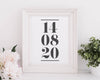 Custom Date Print | Special Date | Personalised Date Print | Wedding Date | Date Wall Art | Home Decor - Happy You Prints