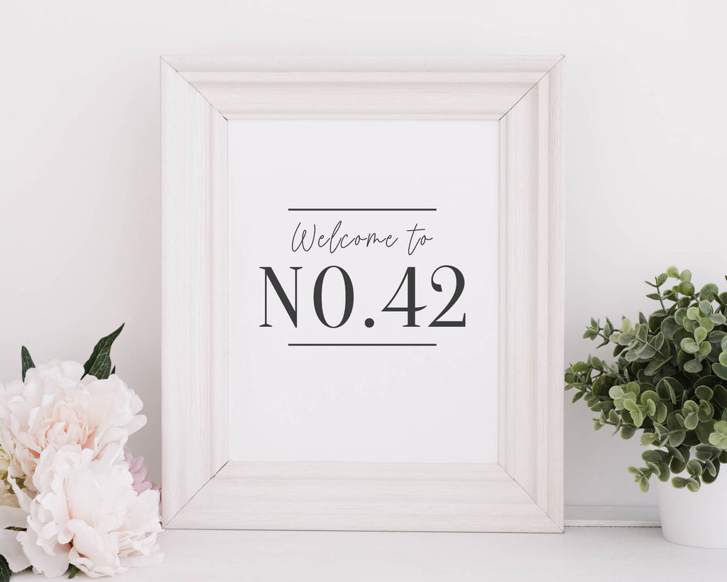 Personalised House Number Print | New Home Gift | Wall Decor | Wal Art Print - Happy You Prints