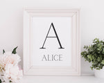 Personalised Initials Print | Custom Initials Print | Personalised Quote | Initials Wall Art | Home Decor - Happy You Prints