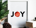 CHRISTMAS PRINT, JOY, Christmas Wall Art, Festive Print, Winter Decor, Xmas Decor, Christmas Decoration