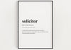 SOLICITOR DEFINITION PRINT | Wall Art Print | Solicitor Print | Definition Print | Quote Print | Solicitor Gift - Happy You Prints