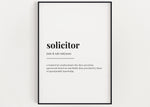 SOLICITOR DEFINITION PRINT | Wall Art Print | Solicitor Print | Definition Print | Quote Print | Solicitor Gift - Happy You Prints