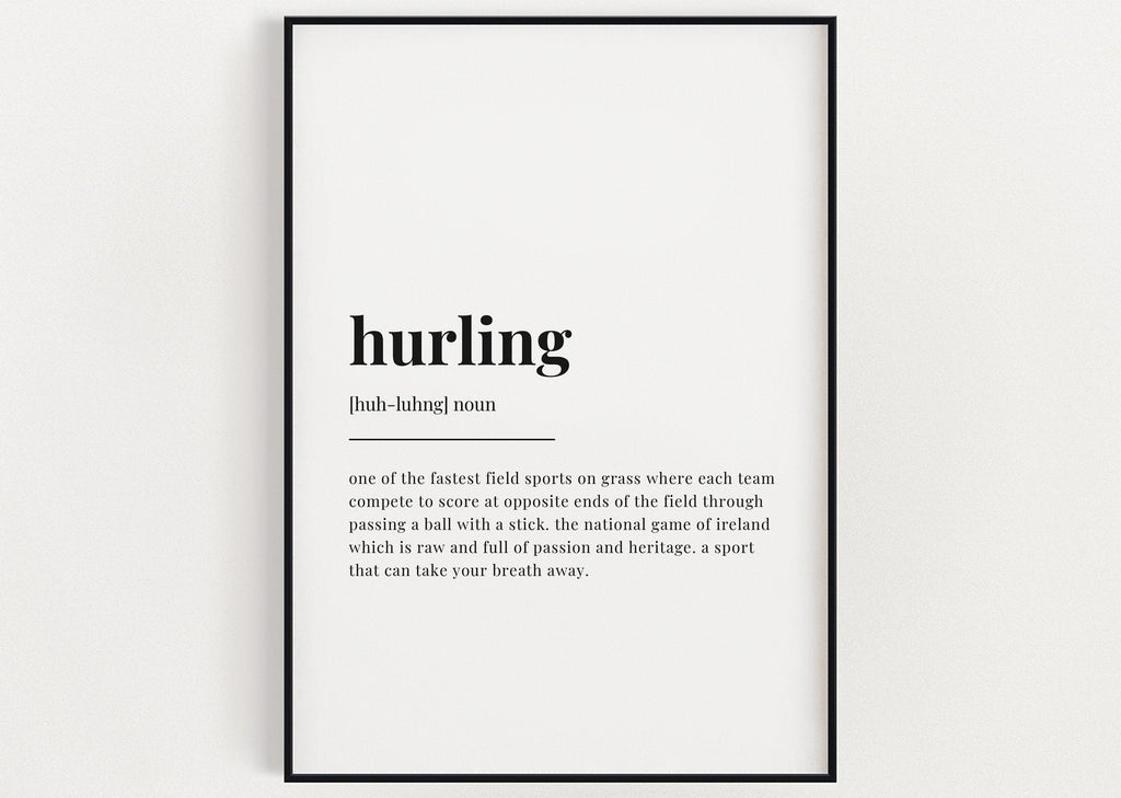 HURLING DEFINITION PRINT - Happy You Prints