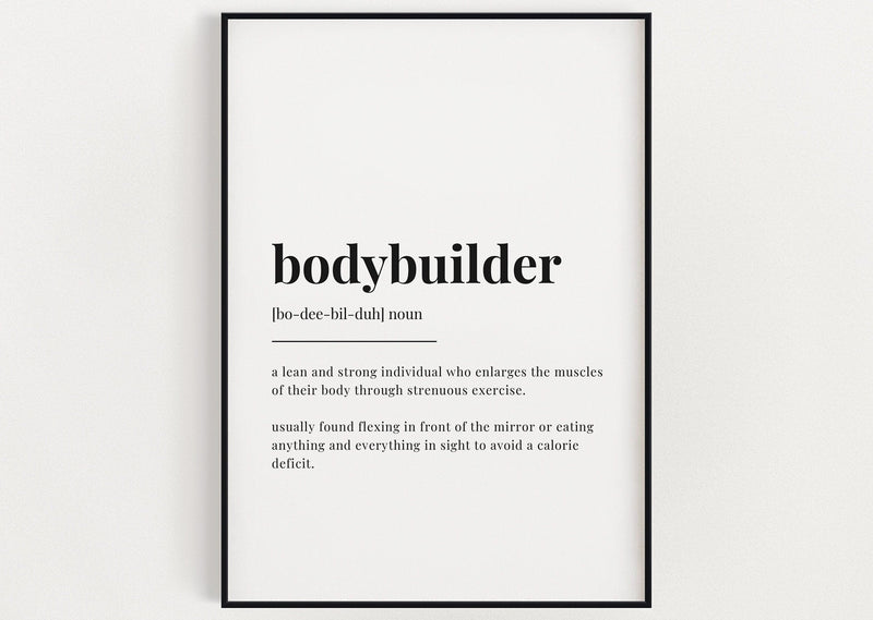 BODYBUILDER DEFINITION PRINT - Happy You Prints